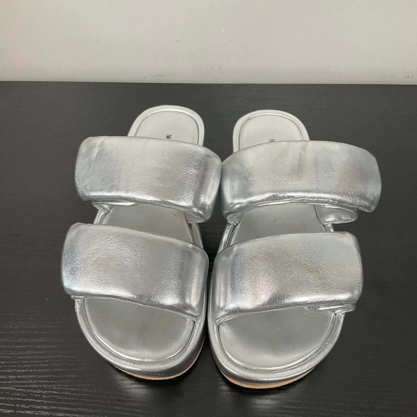 SANDALS HEELS PLATFORM by   CMC In SILVER, Size: 7