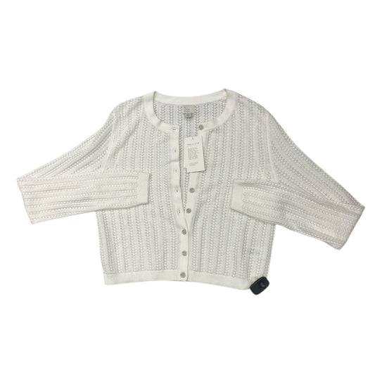 Sweater Cardigan By A New Day In White, Size:M
