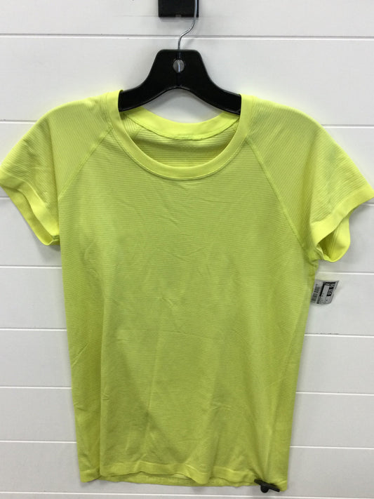 Athletic Top Ss By Lululemon In Yellow, Size:10
