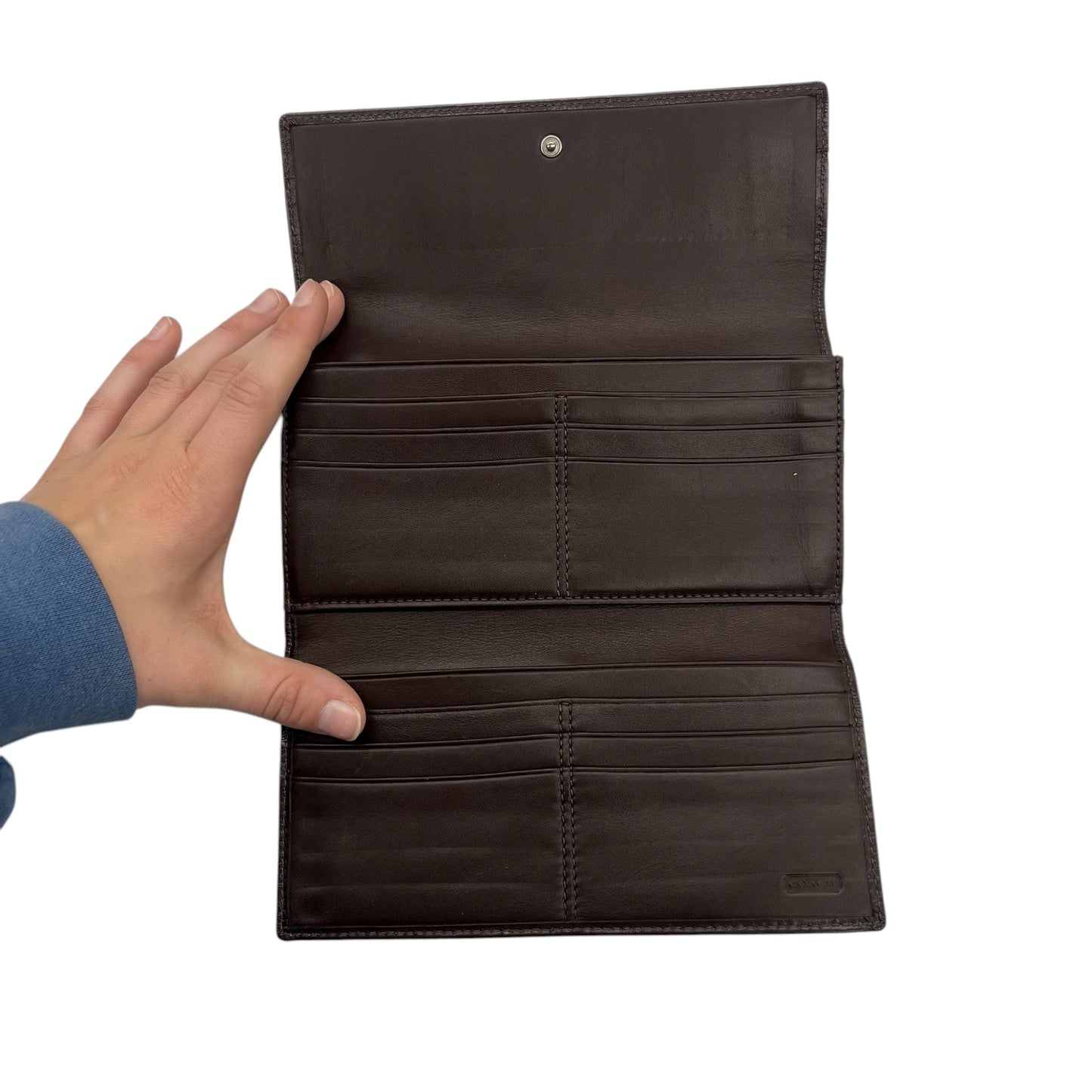 Wallet Designer By Coach In Brown, Size:Large