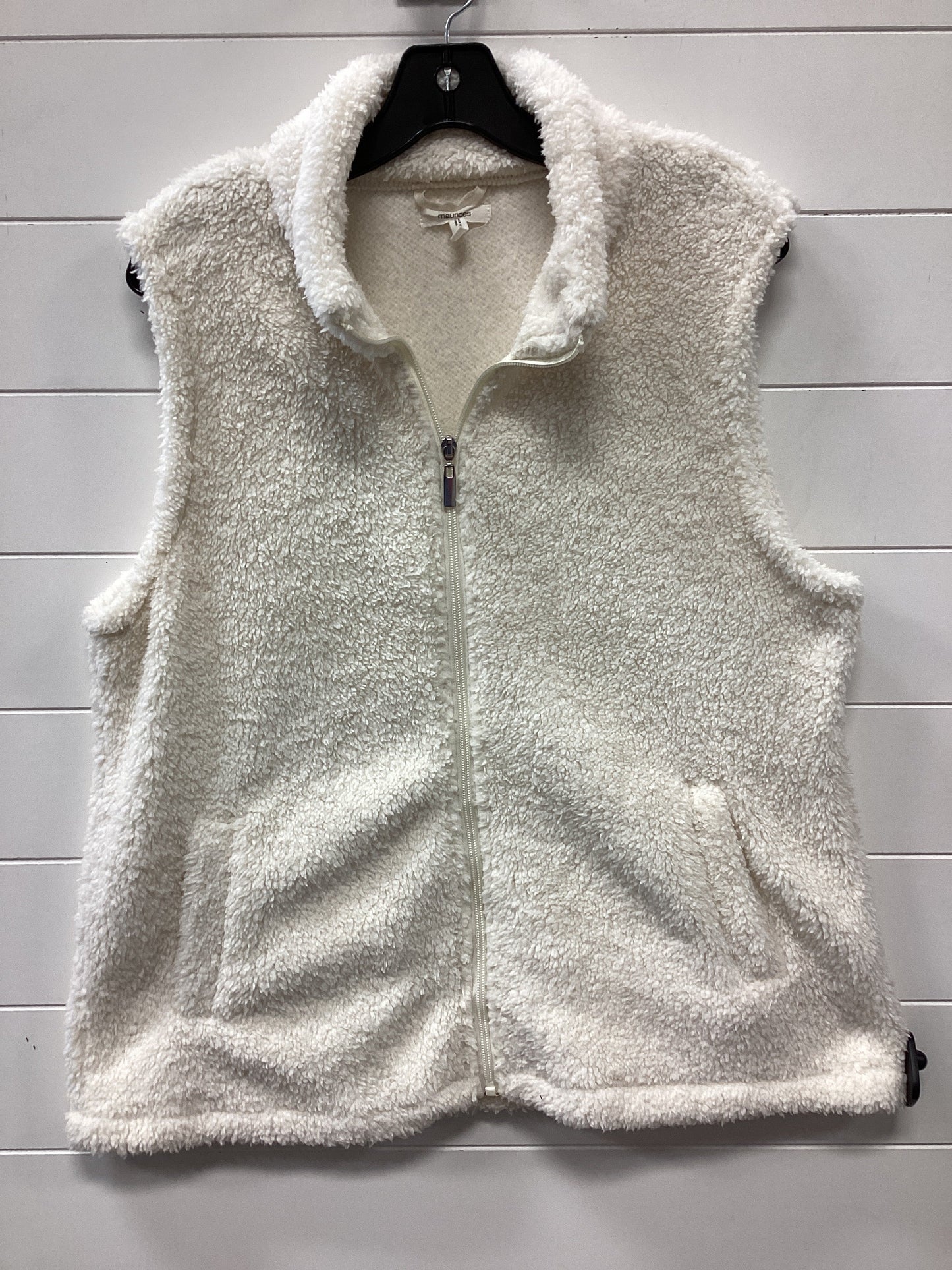 Vest Faux Fur & Sherpa By Maurices In Cream, Size:L