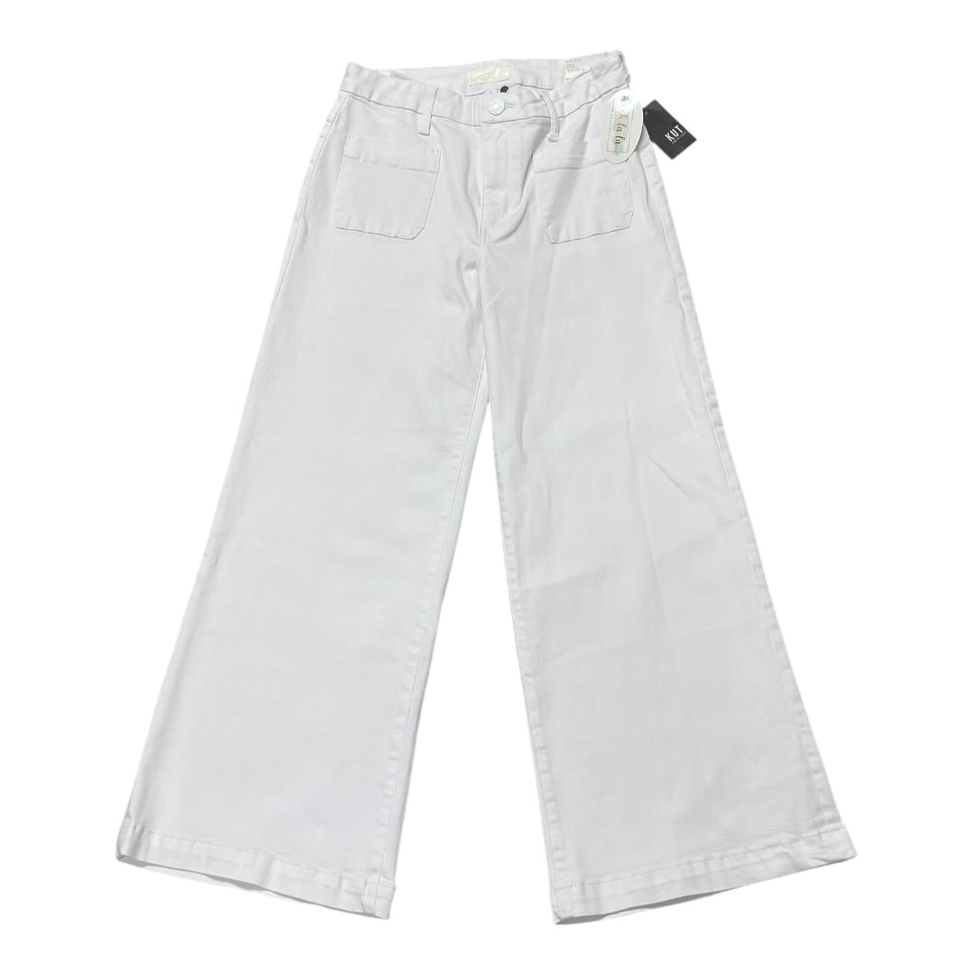 Jeans Wide Leg By Kut In White, Size:6