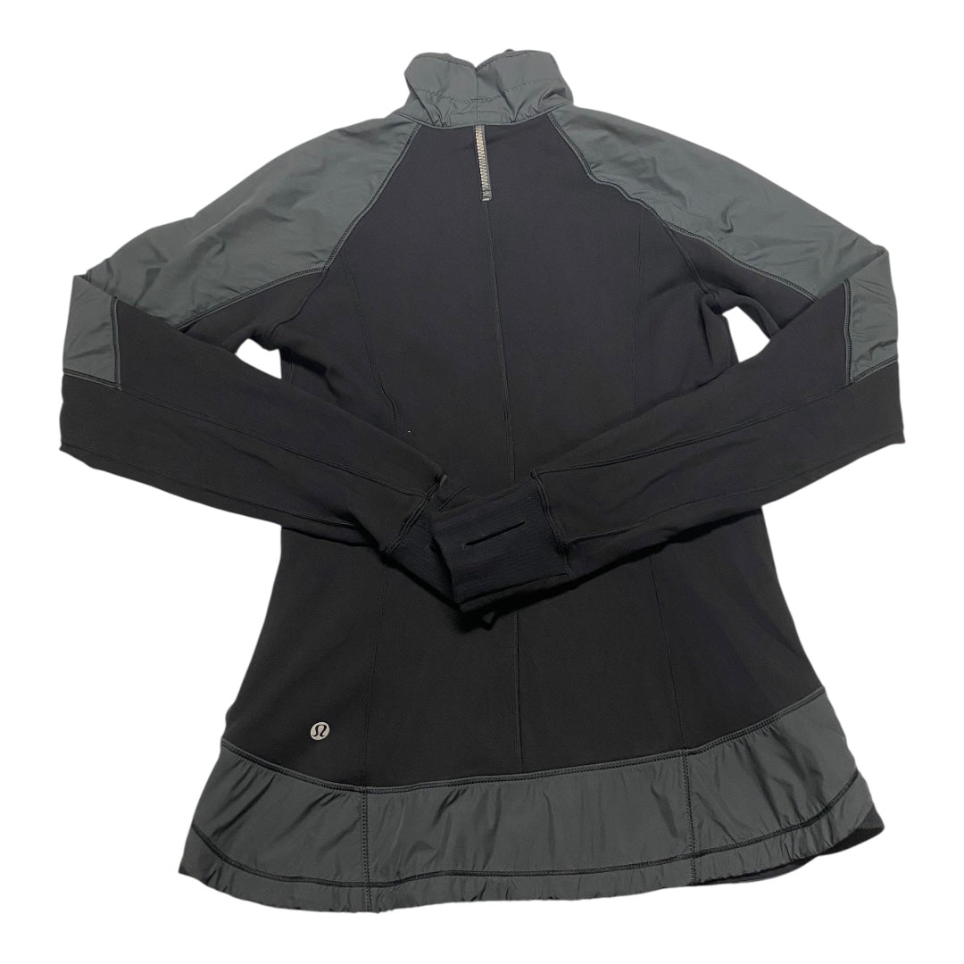 Athletic Jacket By Lululemon In Grey, Size:6