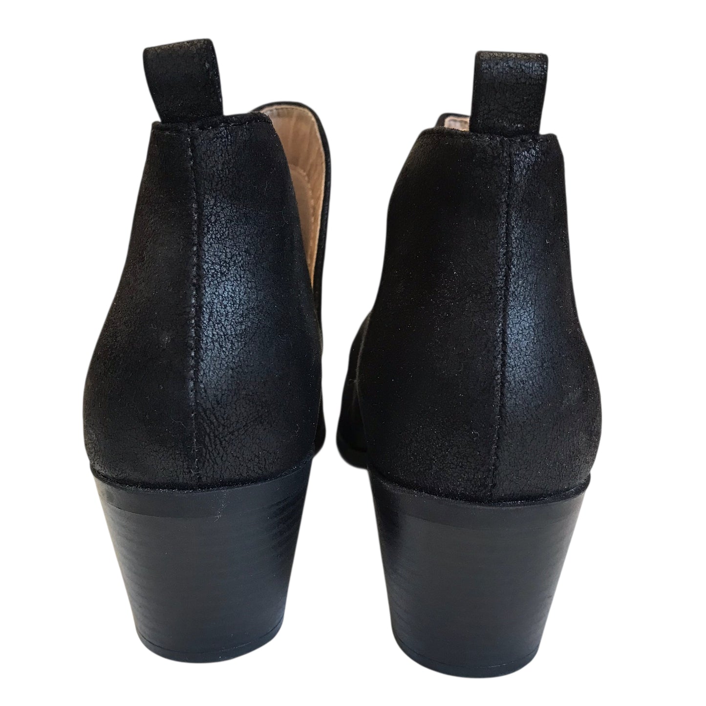 Boots Ankle Heels In Black, Size:7.5