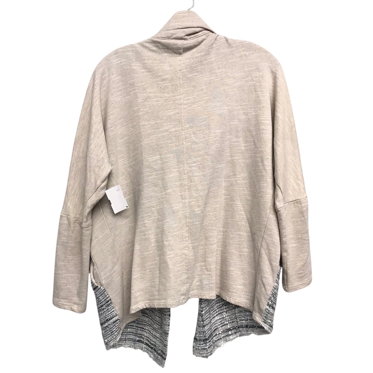 Sweater Cardigan By Dolan Left Coast In Grey & Tan, Size:S