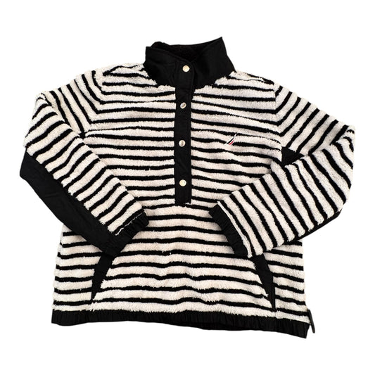 Jacket Fleece By Nautica In Striped Pattern, Size:M