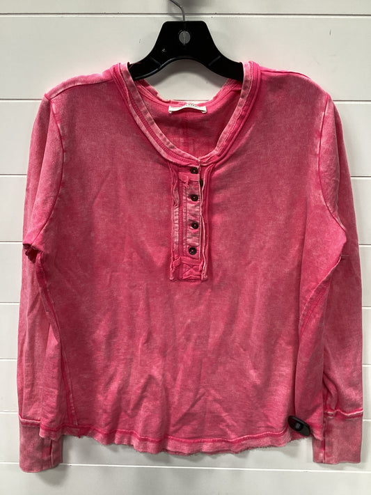 Top Ls By Zenana Outfitters In Pink, Size:L