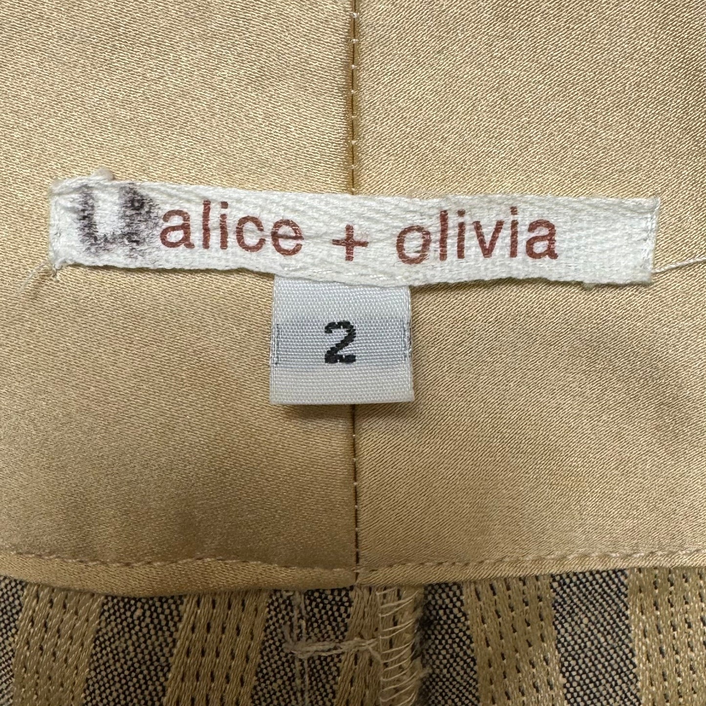 Pants Designer By Alice + Olivia In Striped Pattern, Size: 2