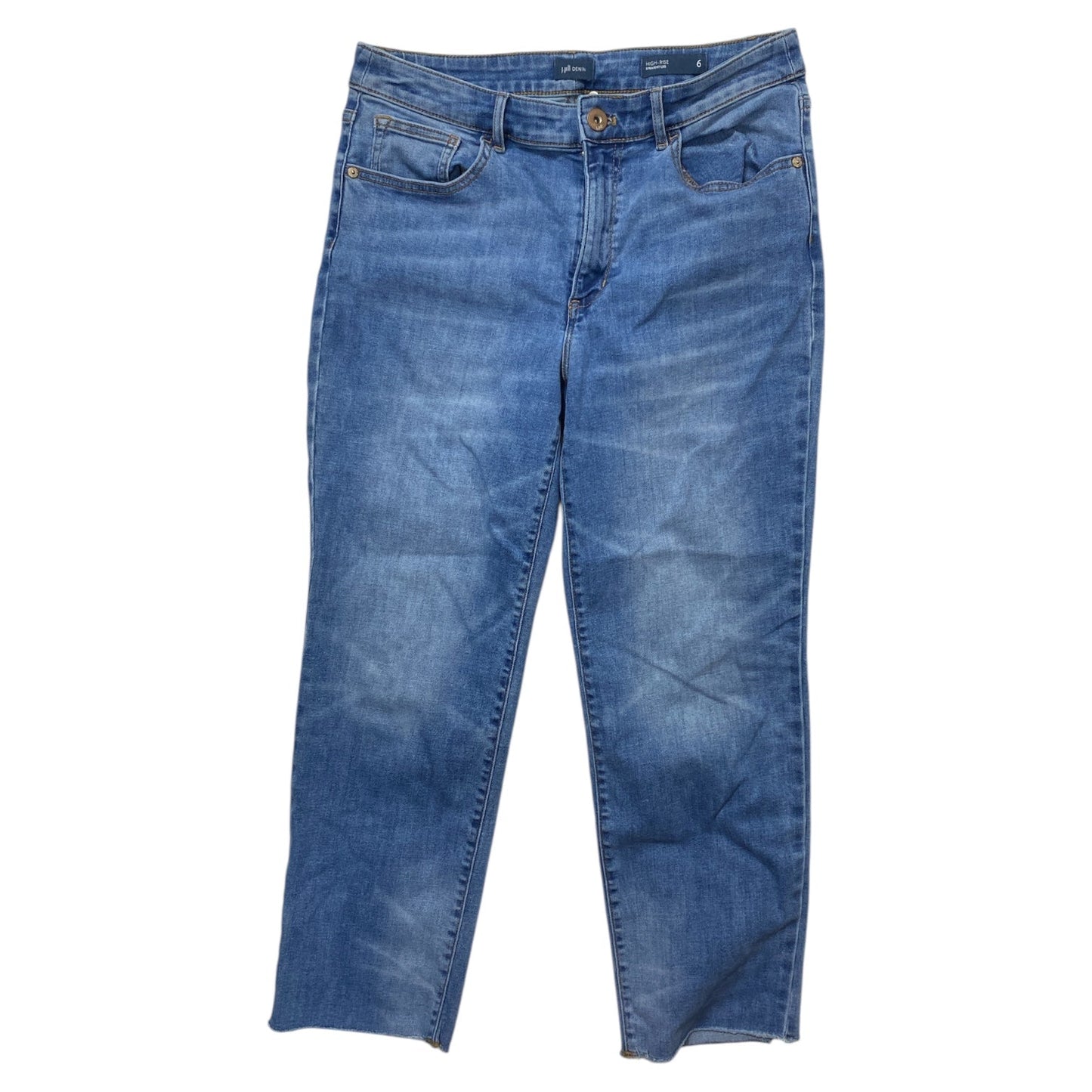 Jeans Straight By J. Jill In Blue Denim, Size:6