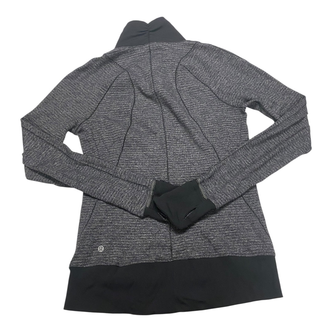 Athletic Top Ls Collar By Lululemon In Grey, Size:8