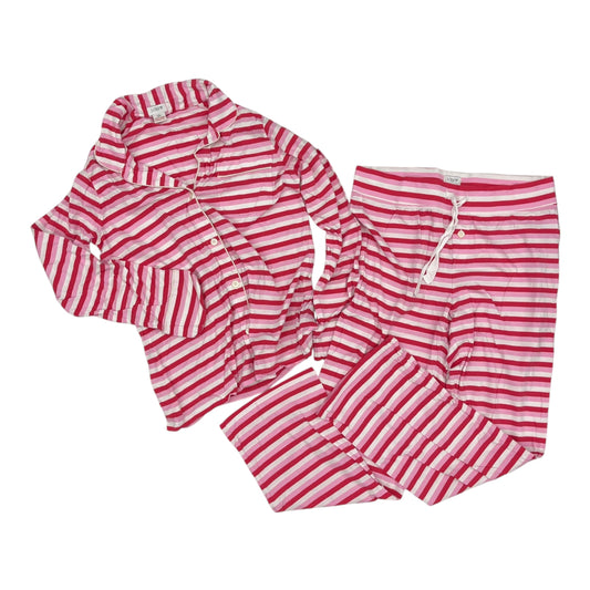 Lounge Set Pants By J. Crew In Pink & Red, Size:M