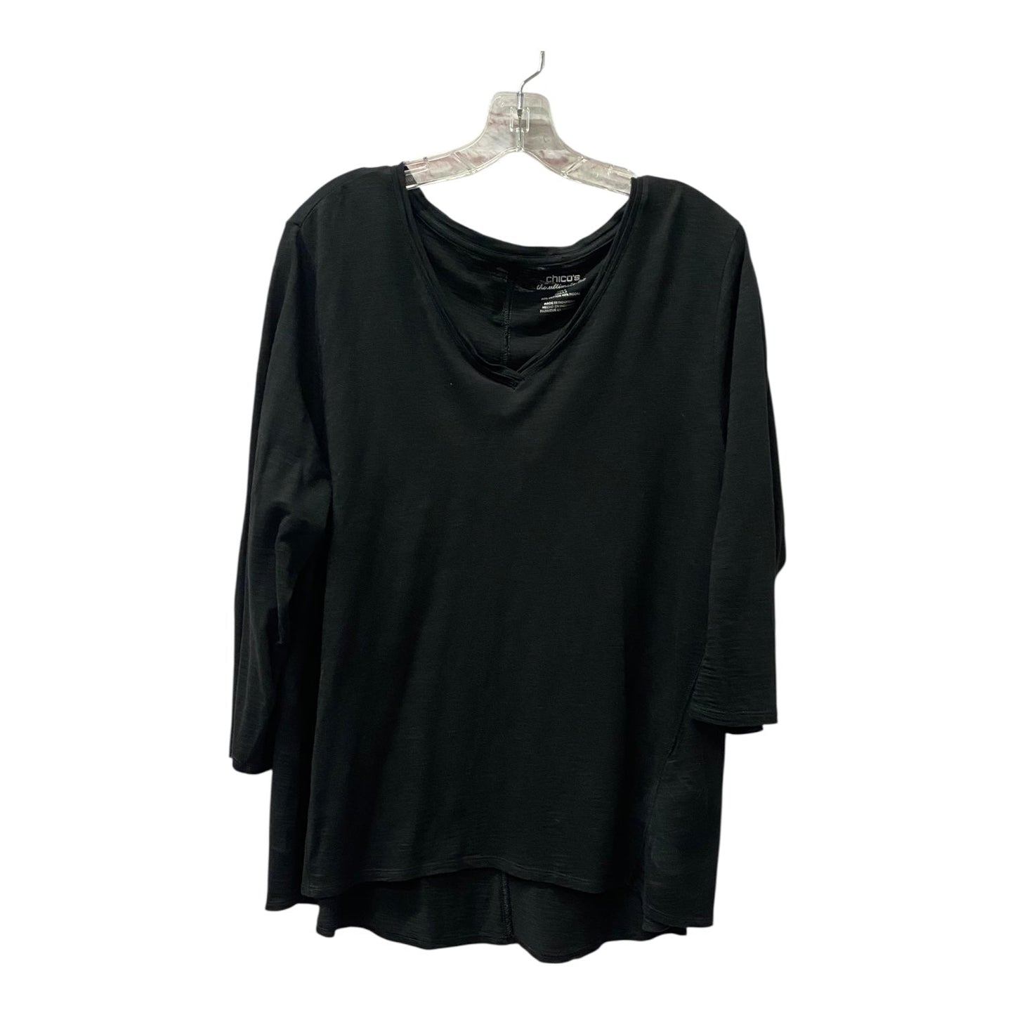 Top Ls By Chicos In Black, Size:Xl