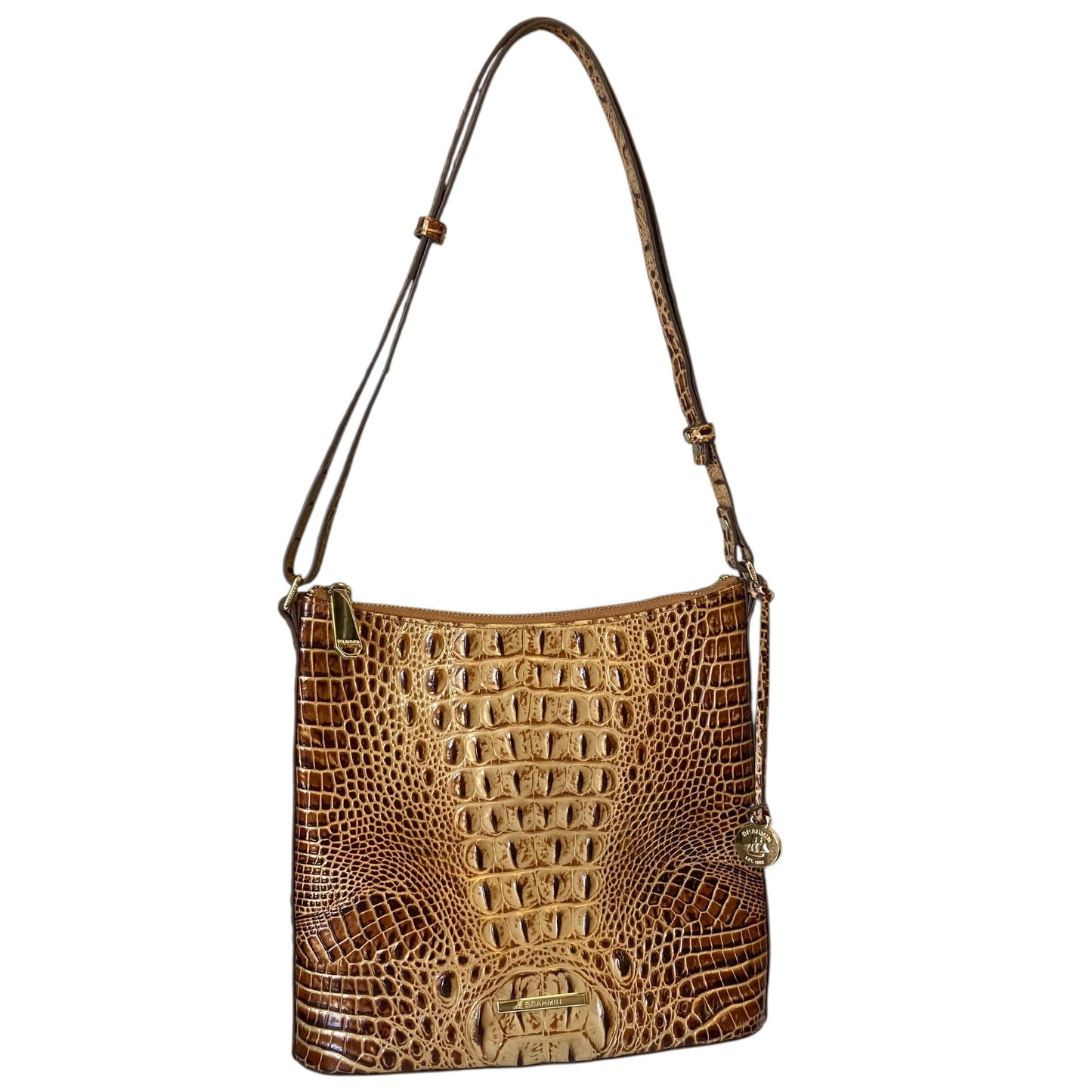 Handbag Designer By Brahmin In Brown, Size:Medium