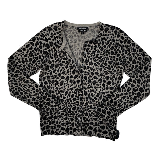 Sweater Cardigan Cashmere By Apt 9 In Animal Print, Size:S