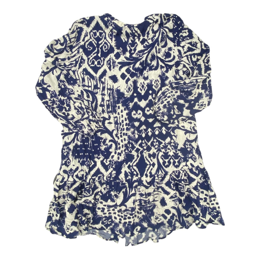 Tunic Ls By Zara In Blue & White, Size:Xl