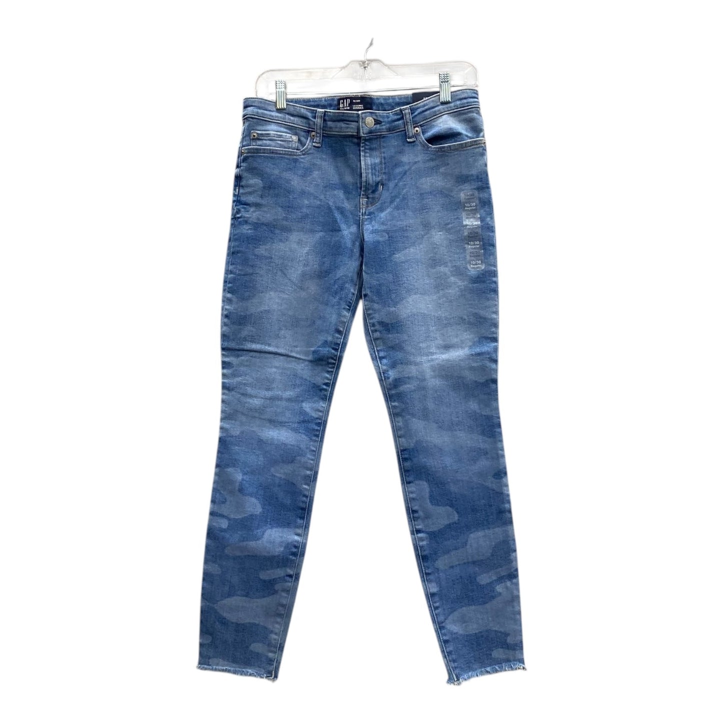 Jeans Skinny By Gap In Blue Denim, Size:10