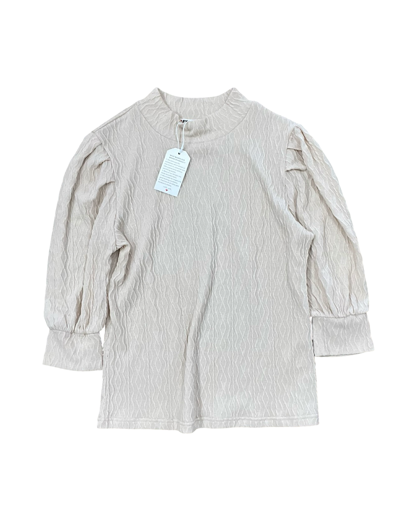 Top 3/4 Sleeve By Clothes Mentor In Beige, Size:S