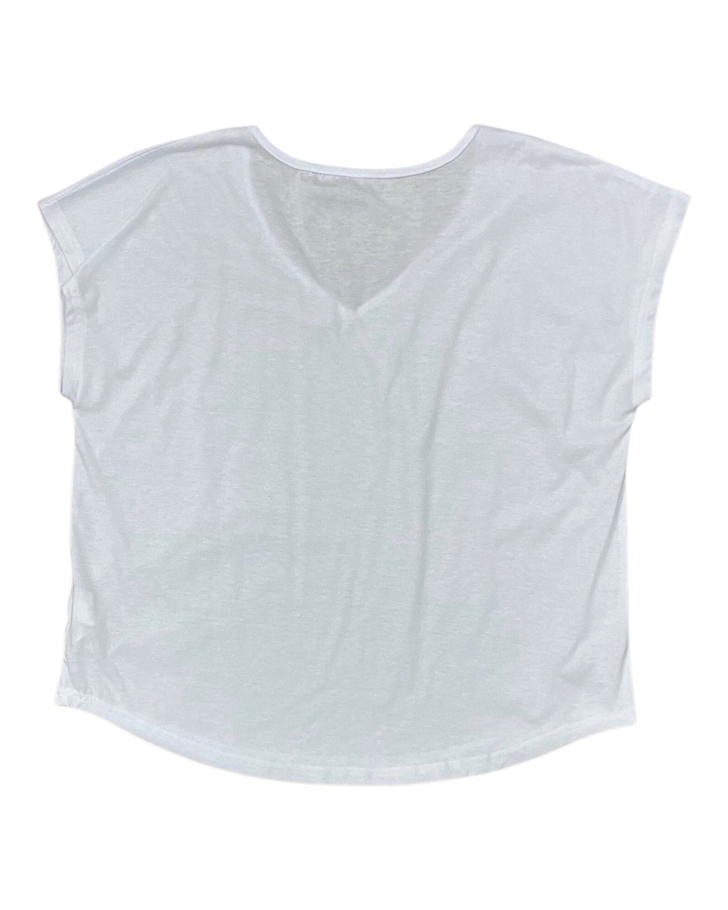 Top Ss Basic By Clothes Mentor In White, Size:Xl