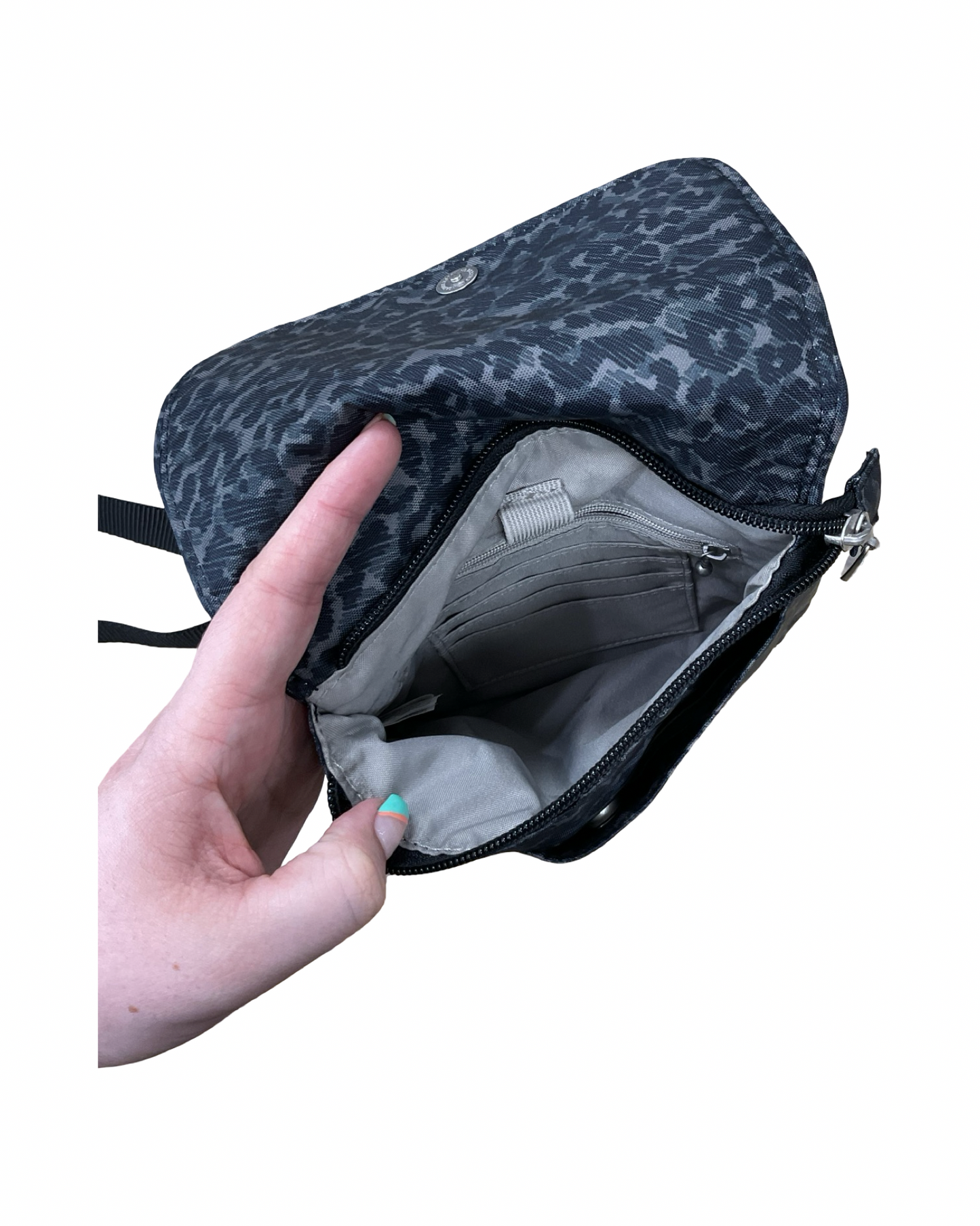 Crossbody By Baggallini In Black & Grey, Size:Small