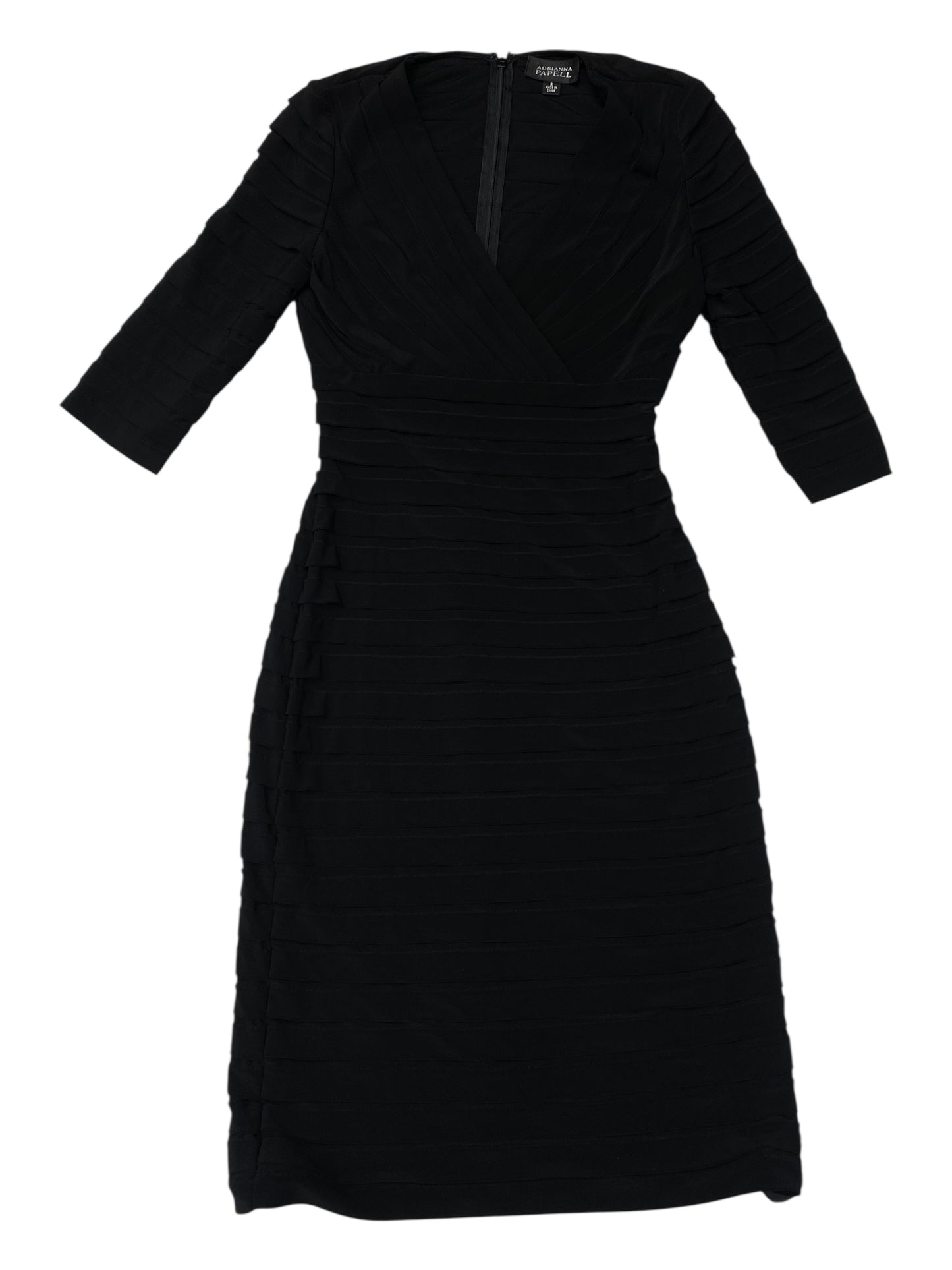 Dress Party Midi By Adrianna Papell In Black, Size:2