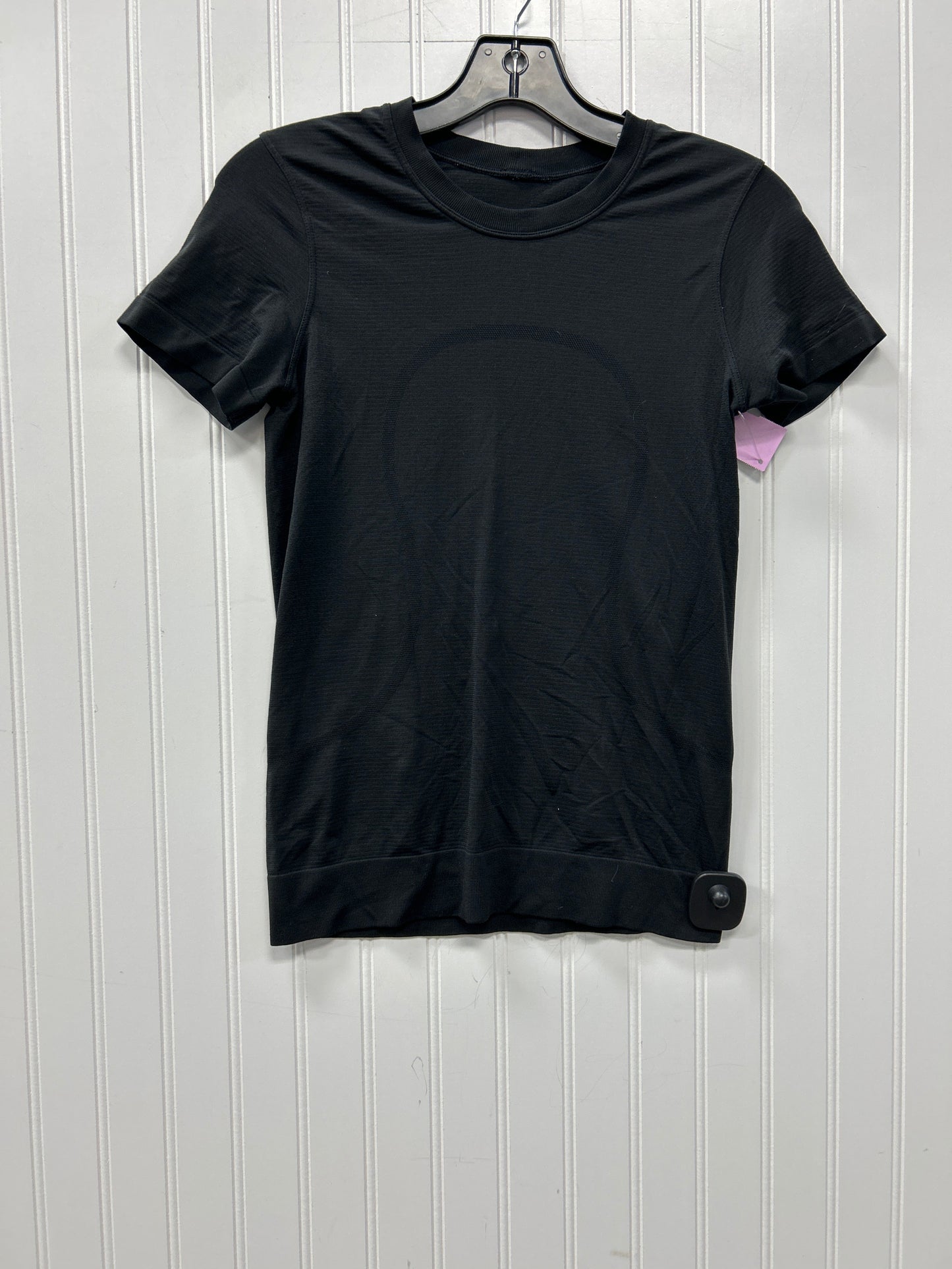 Athletic Top Ss By Lululemon In Black, Size:S
