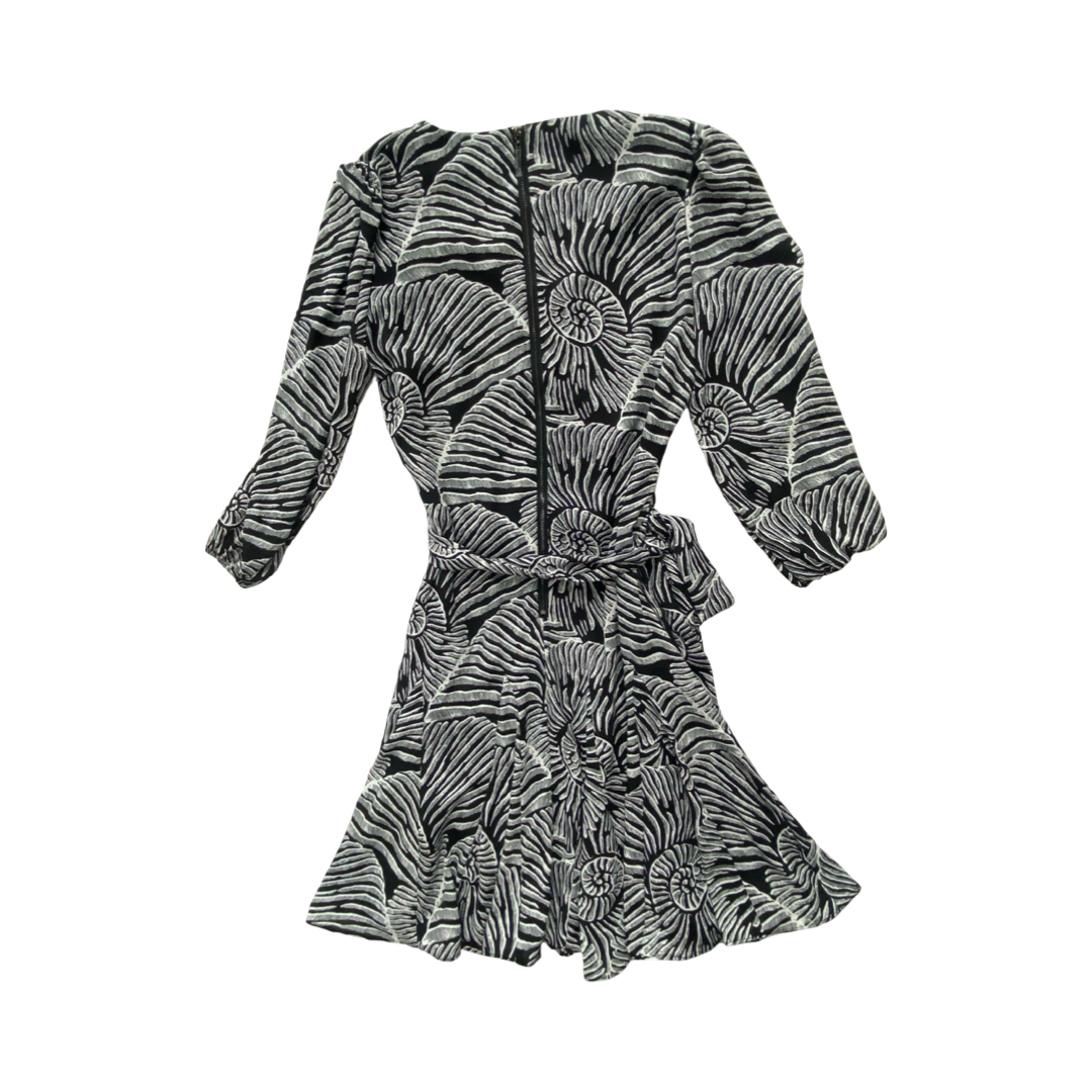 Dress Casual Midi By White House Black Market In Black & White, Size:0