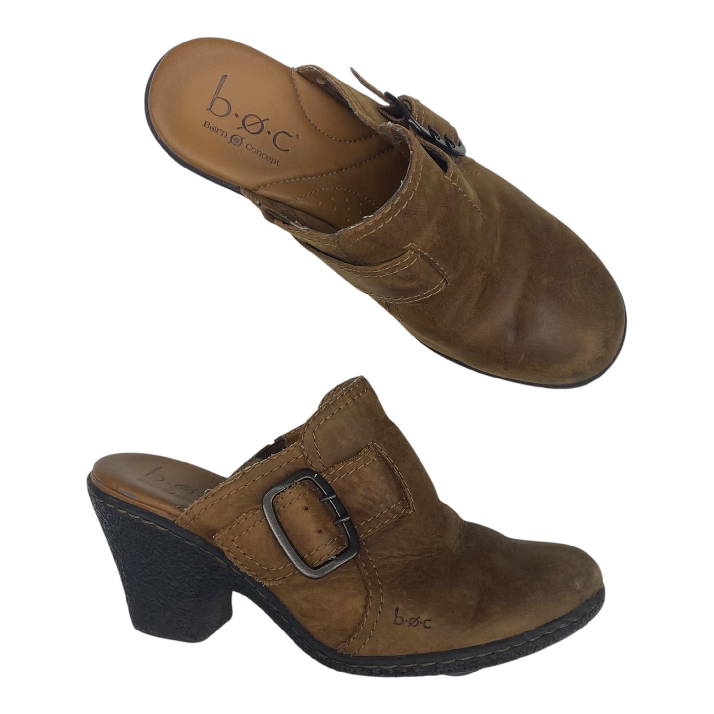 Shoes Heels Block By Boc In Brown, Size:9