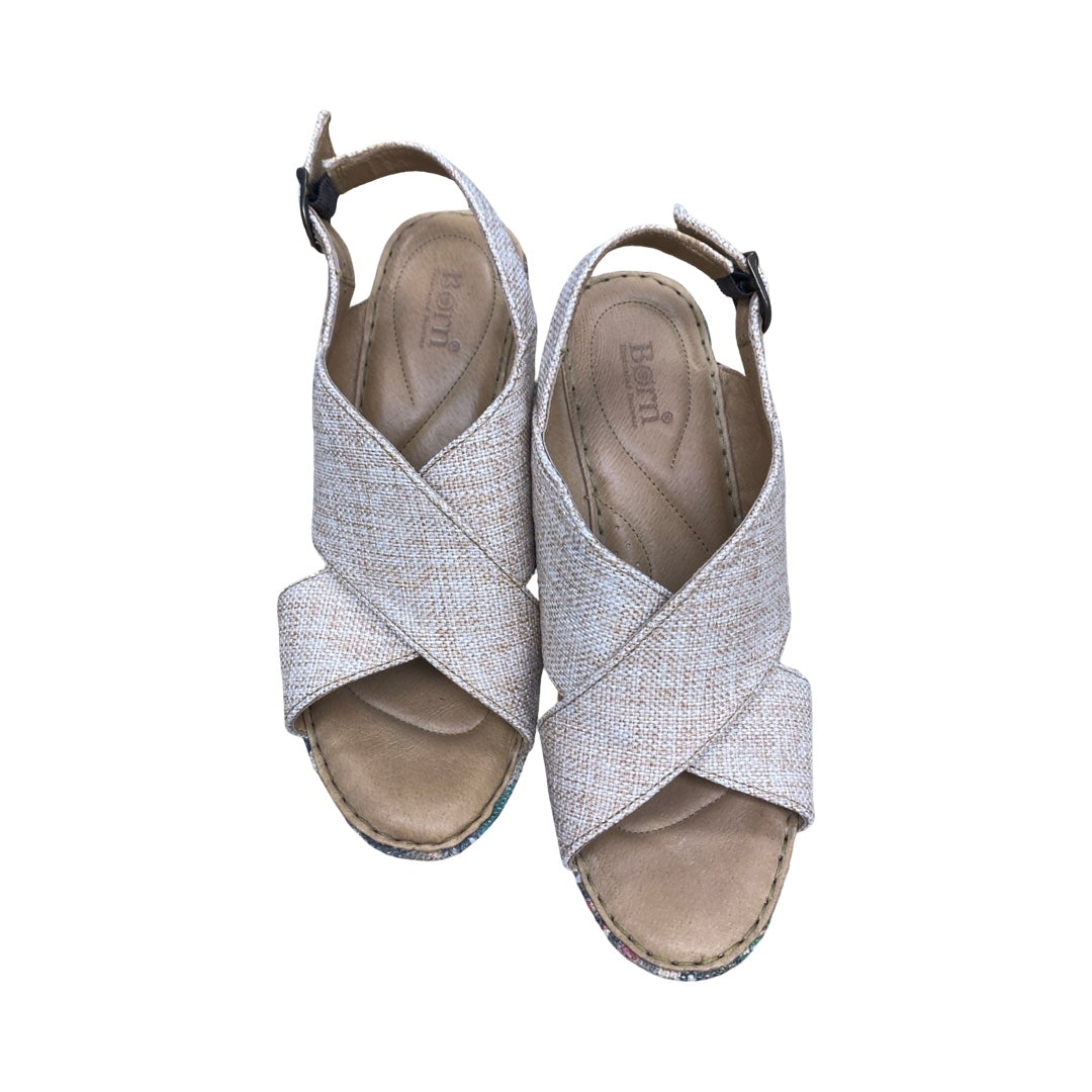 Shoes Heels Wedge By Born In Multi, Size:9.5