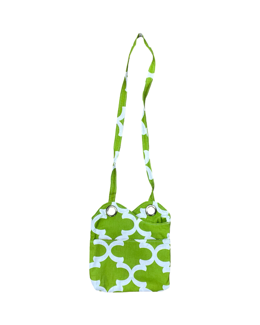 Crossbody By Clothes Mentor In Green & White, Size:Small