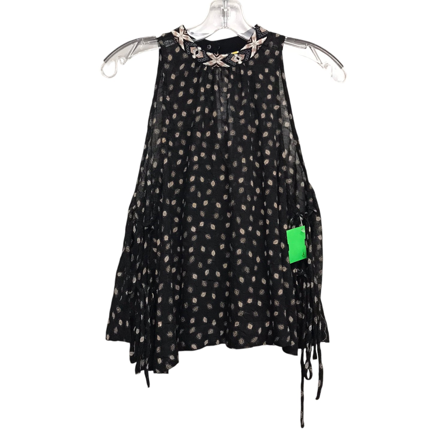 Top Sleeveless By Free People In Black & Tan, Size:Xs