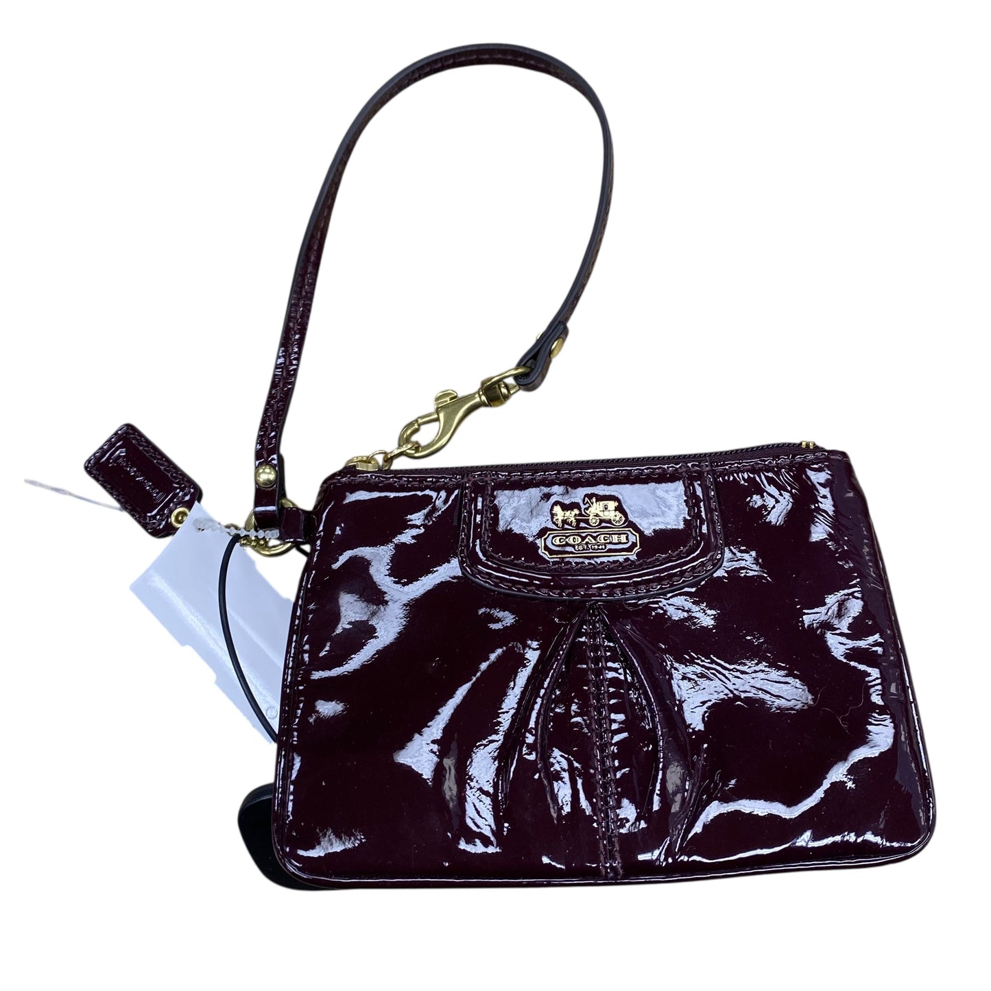 Wristlet Designer By Coach In Maroon, Size:Small