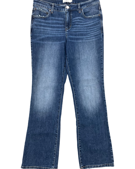 Jeans Straight By Clothes Mentor In Blue Denim, Size:14
