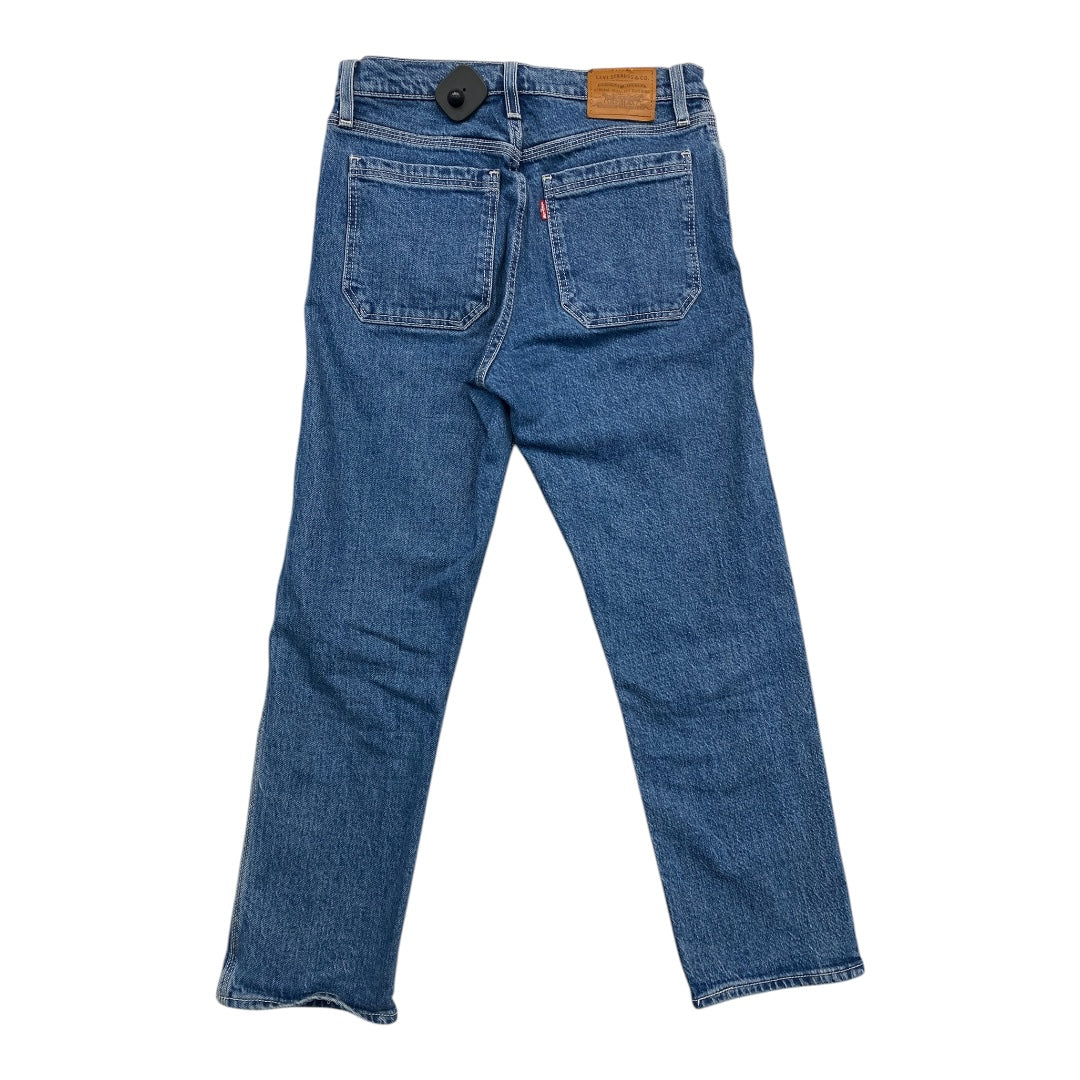 Jeans Straight By Levis In Blue Denim, Size:4