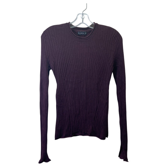 TOP LS by ZARA in MAROON, Size:L