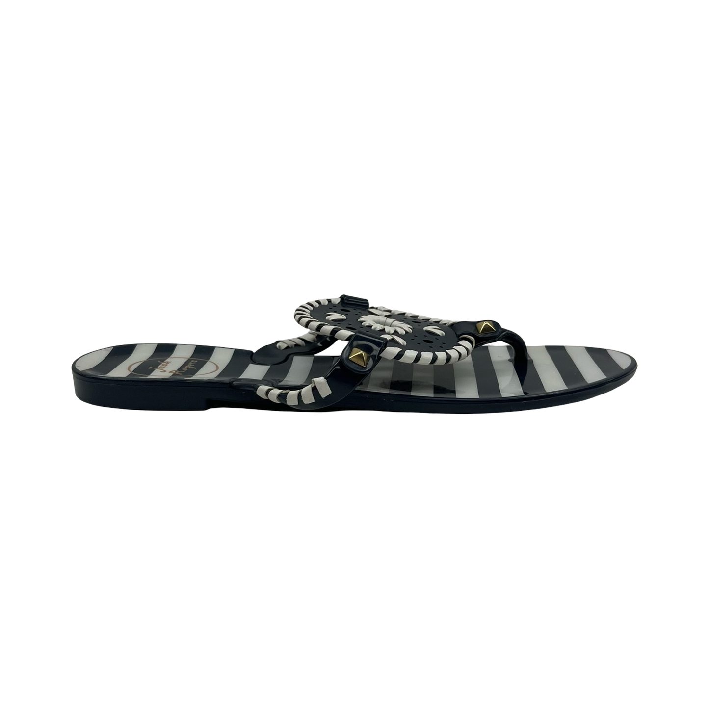 Sandals Flip Flops By Jack Rogers In Blue & White, Size:7