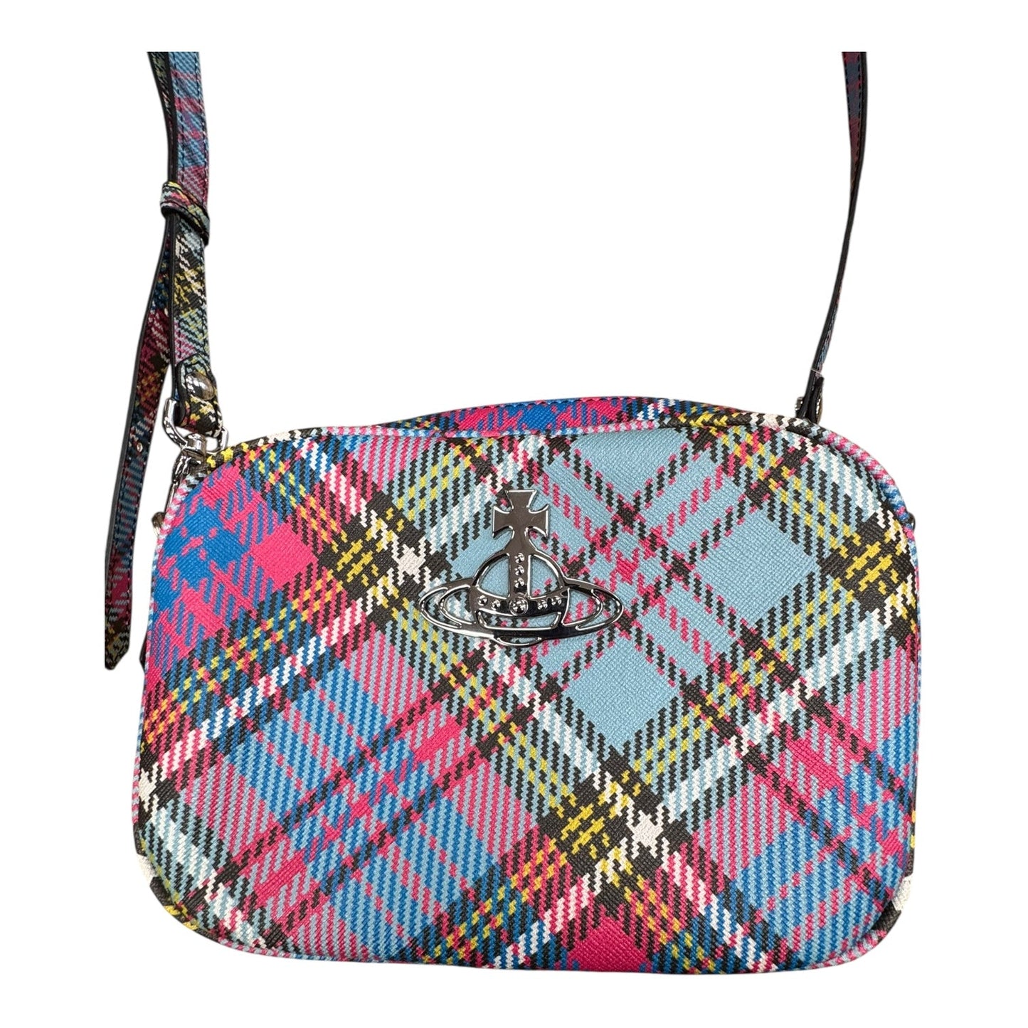 Handbag Designer By Vivienne Westwood In Plaid Pattern, Size:Small