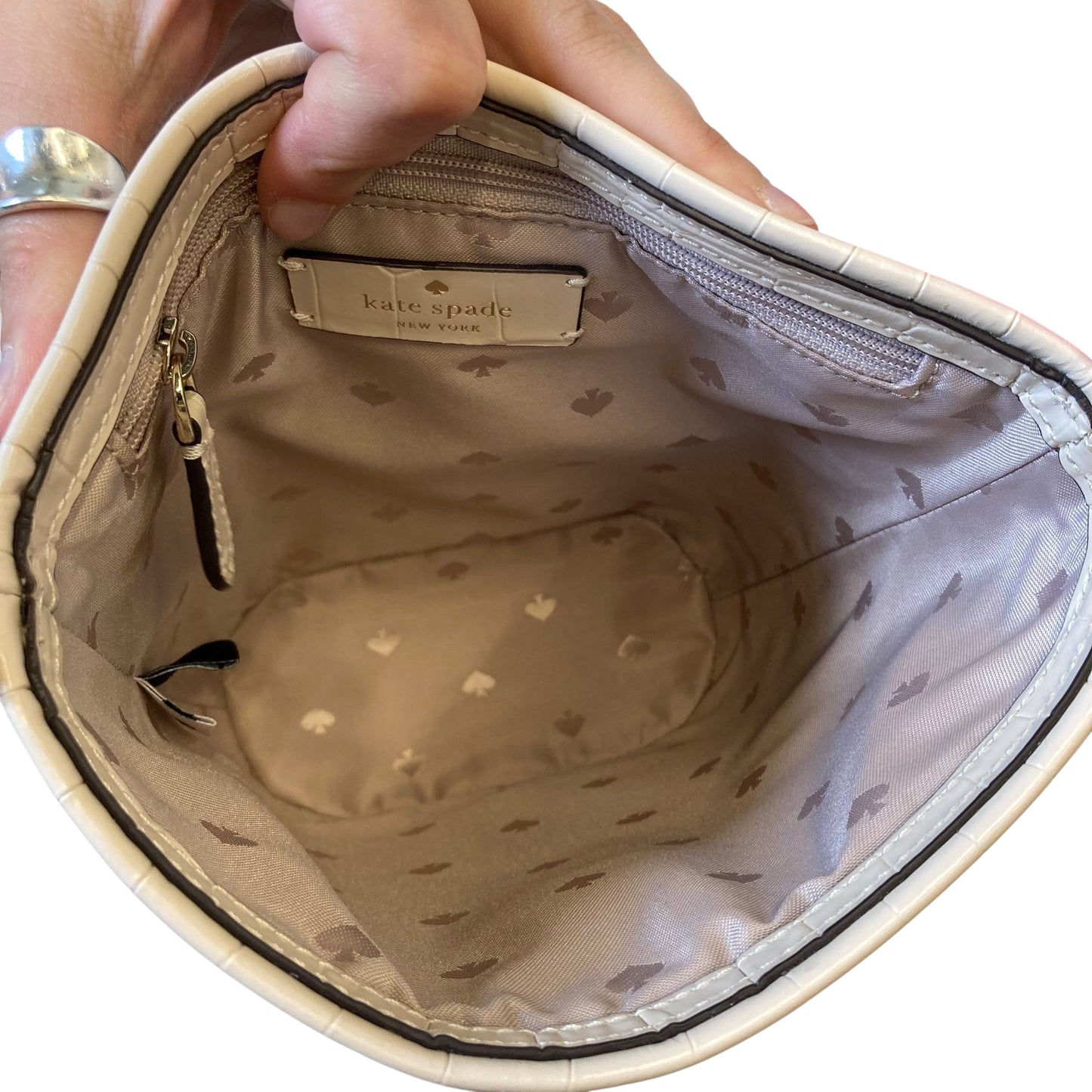 Crossbody Designer By Kate Spade In Beige, Size:Small