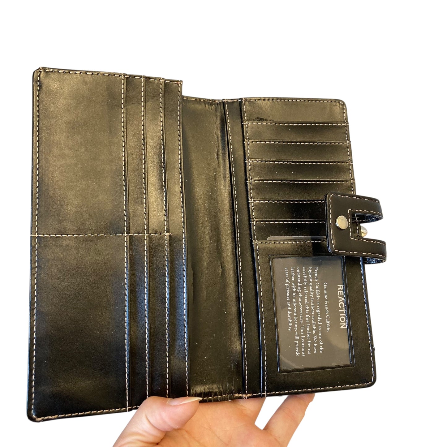 Wallet Leather By Kenneth Cole Reaction In Black, Size:Large