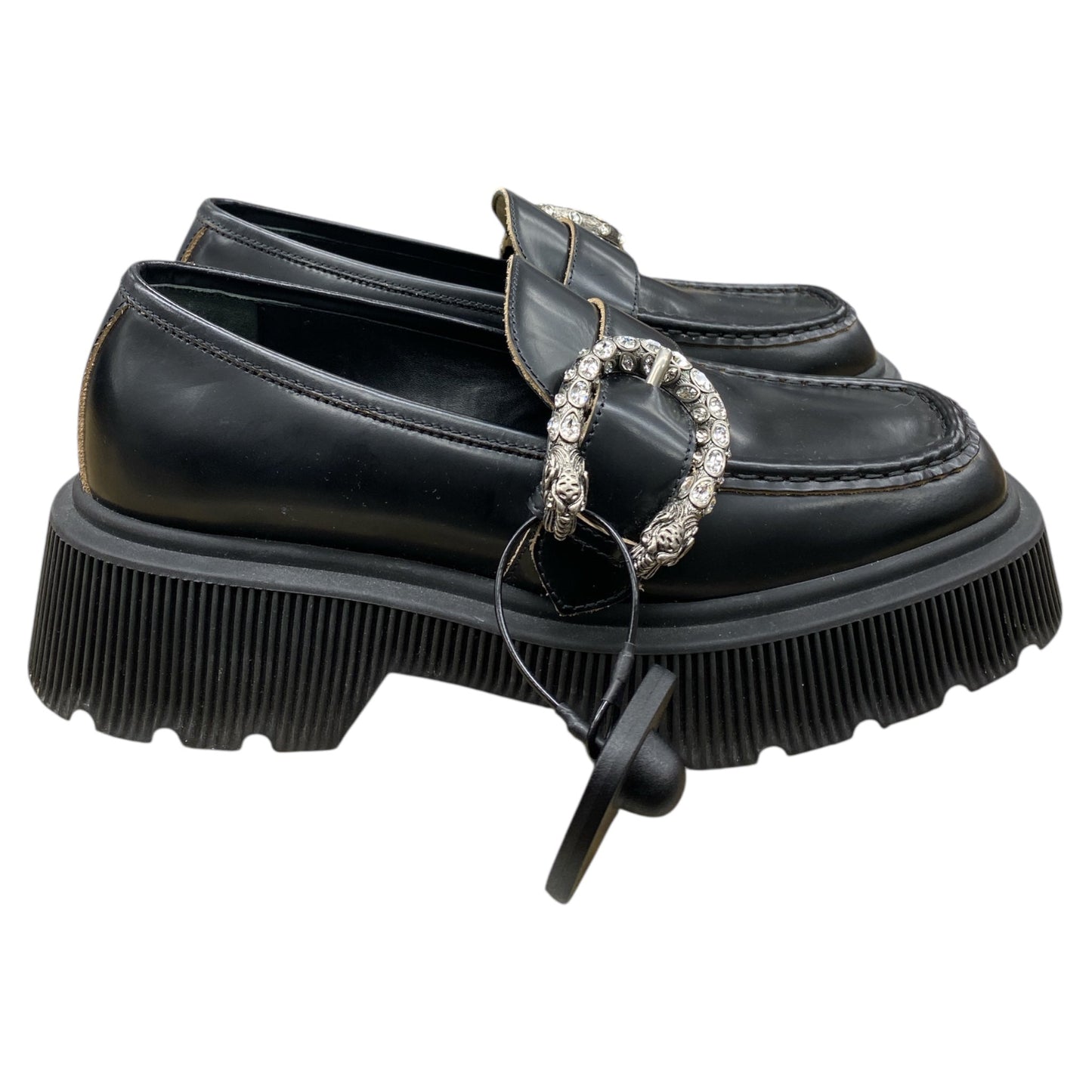 Shoes Luxury Designer By Gucci In Black, Size:6.5