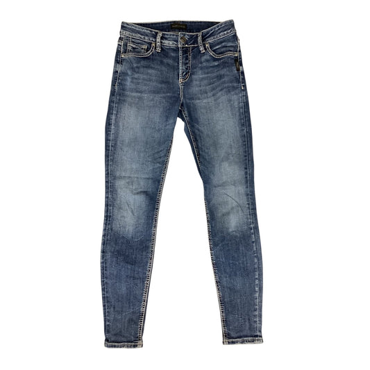 Jeans Skinny By Silver In Blue Denim, Size:4
