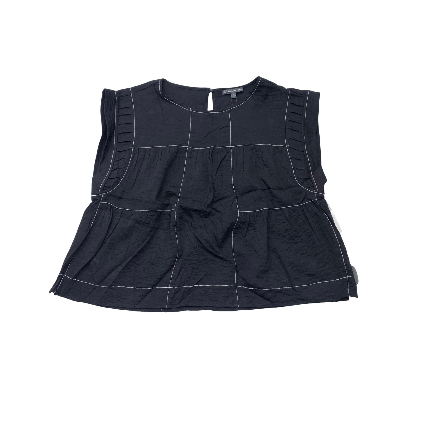 Top Sleeveless By Adrianna Papell In Black, Size:L