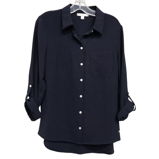 Blouse 3/4 Sleeve By Tommy Hilfiger In Navy, Size:S