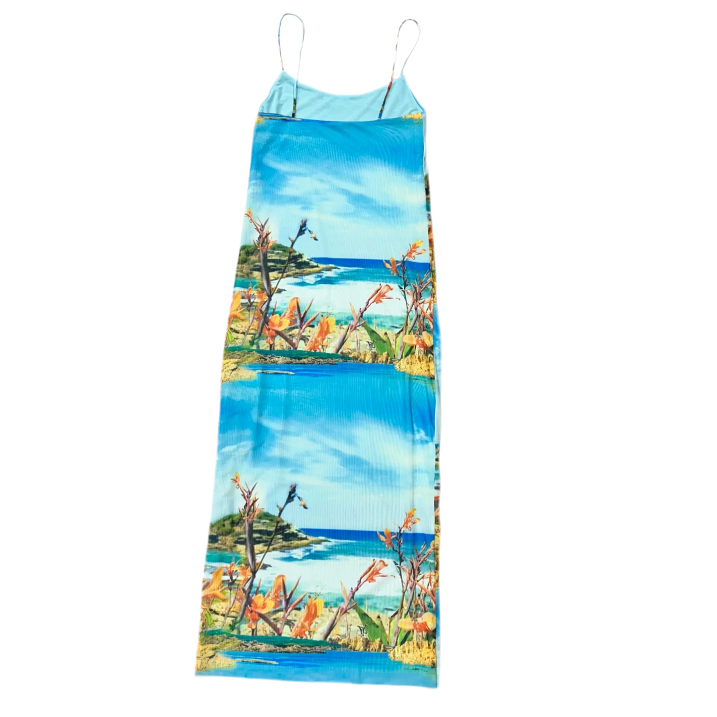 Dress Casual Midi By Zara In Tropical Print, Size: S