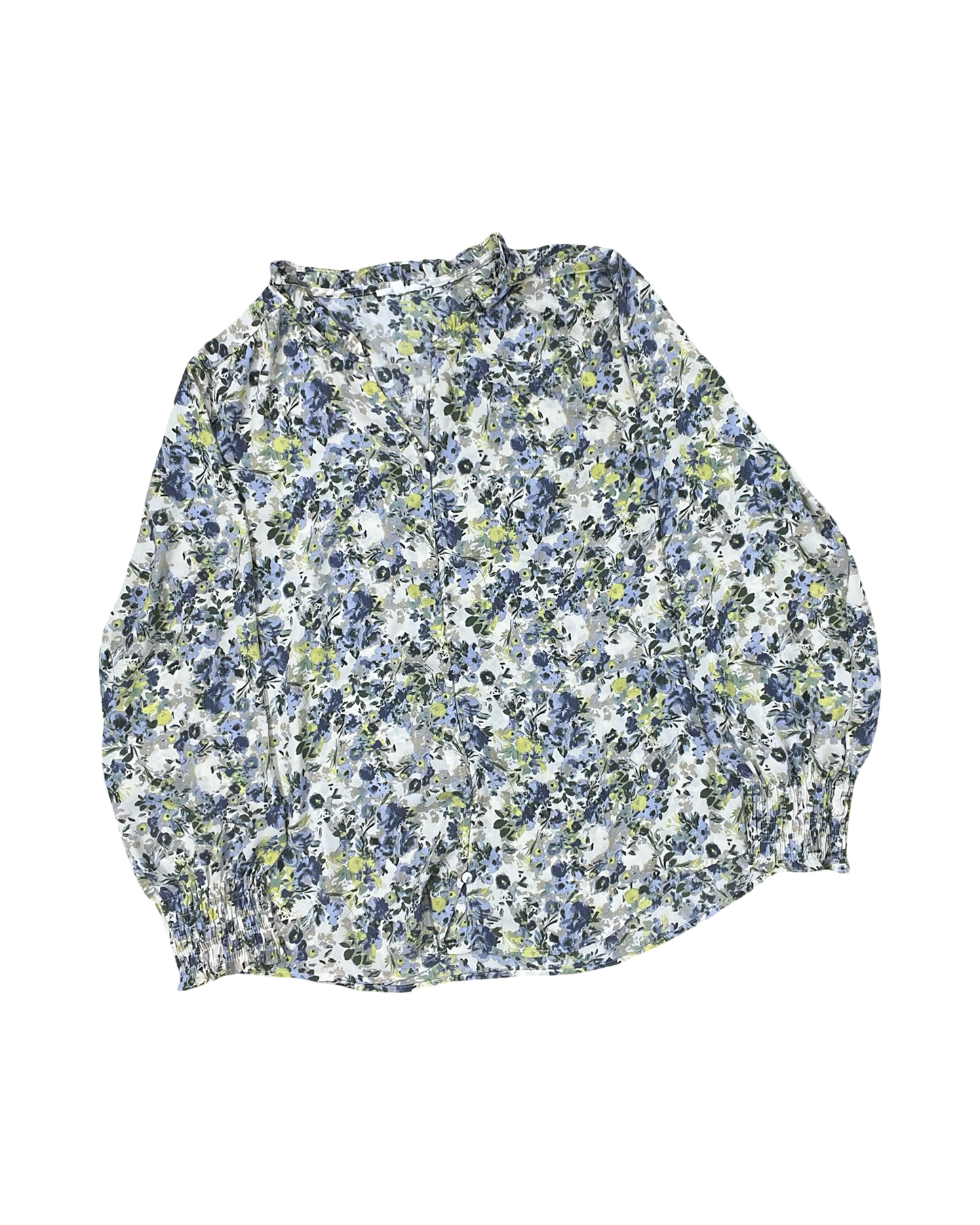 Blouse Ls By Maurices In Blue & White, Size:Xl