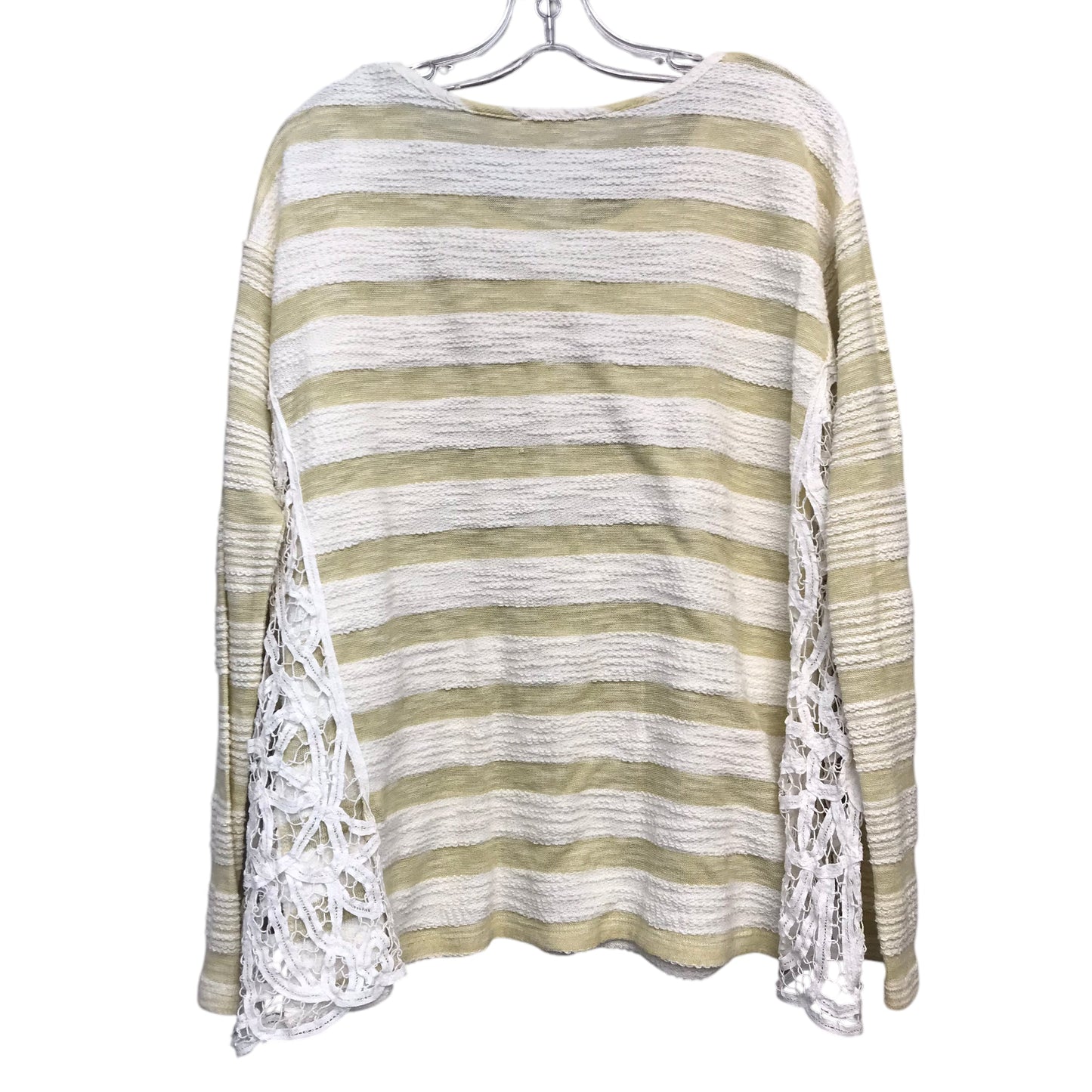 Top Ls By Mystree In White & Yellow, Size:L