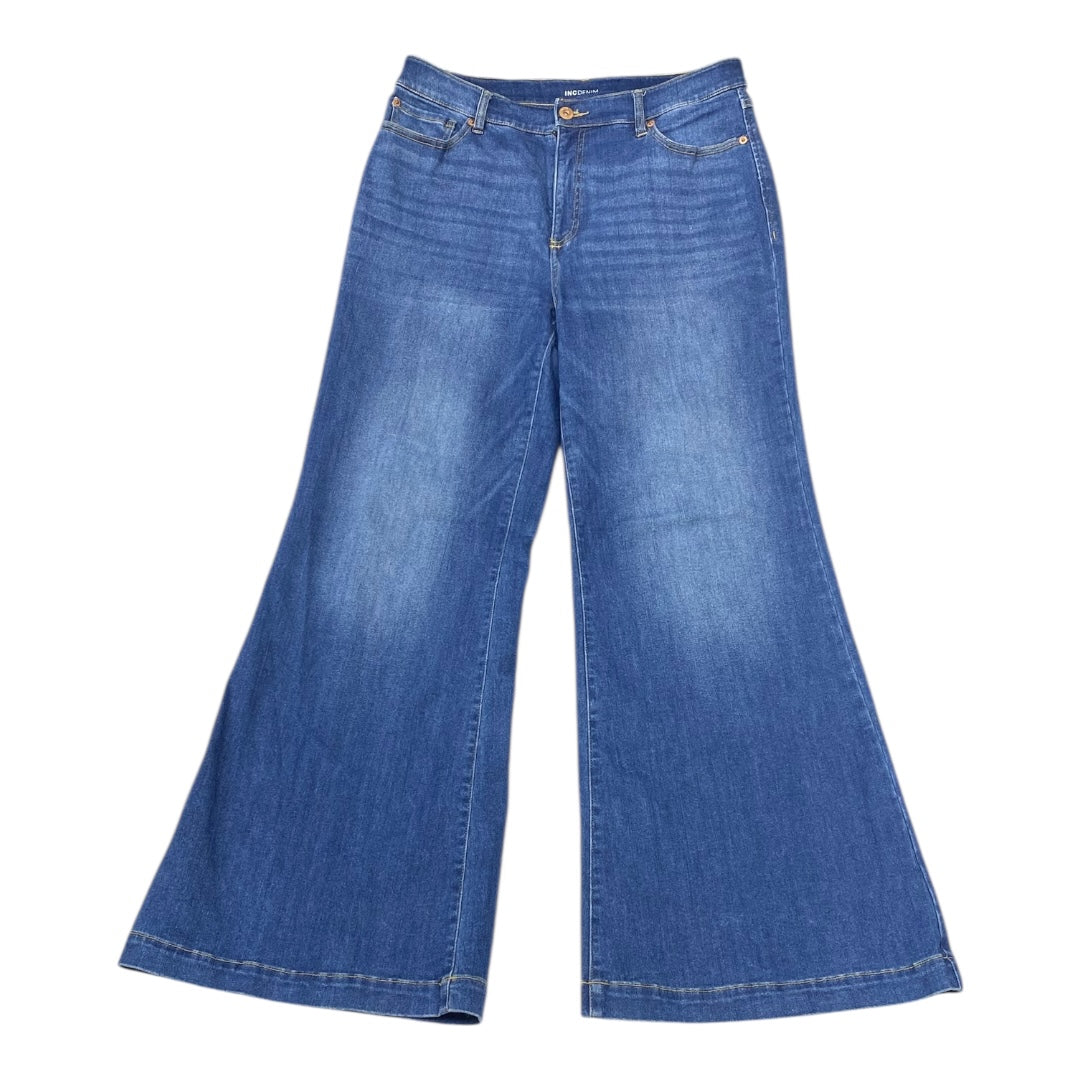Jeans Wide Leg By Inc In Blue Denim, Size:14