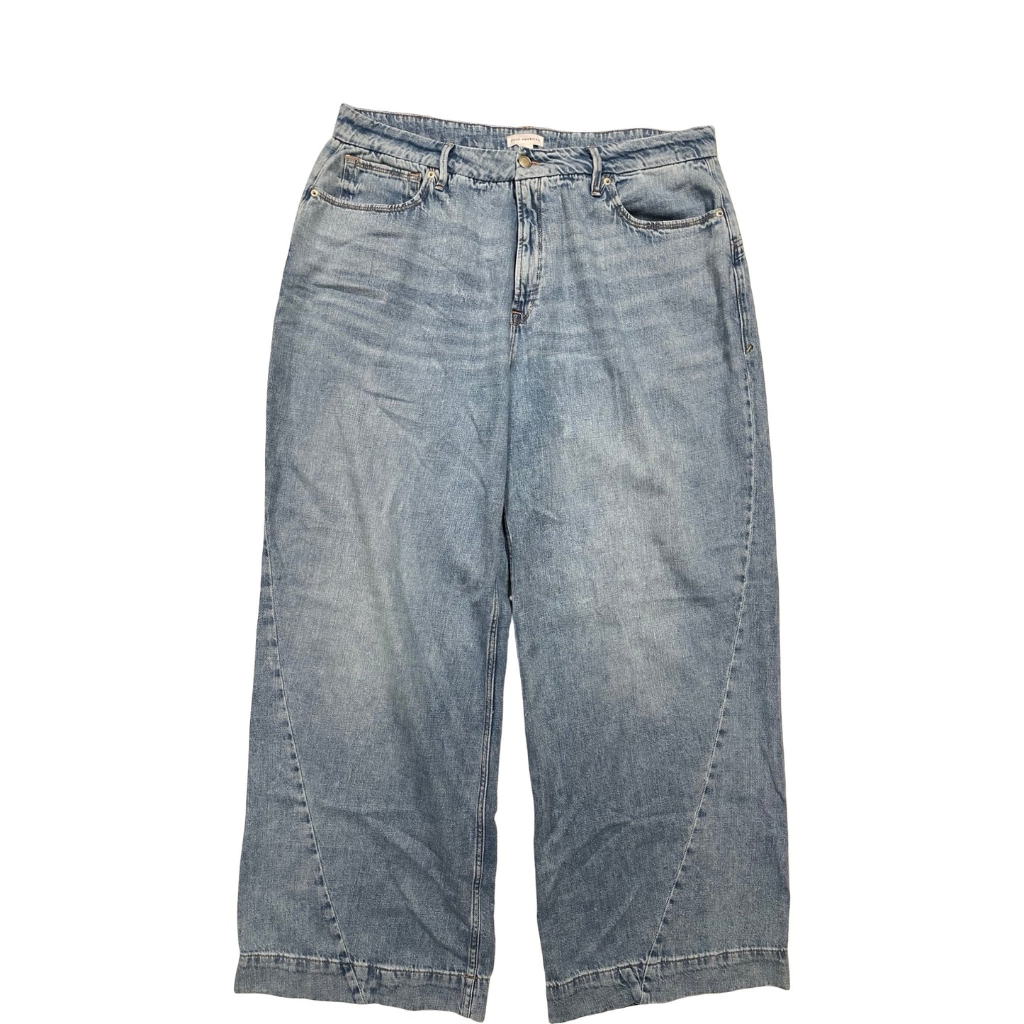 Jeans Wide Leg By Good American In Blue Denim, Size:16