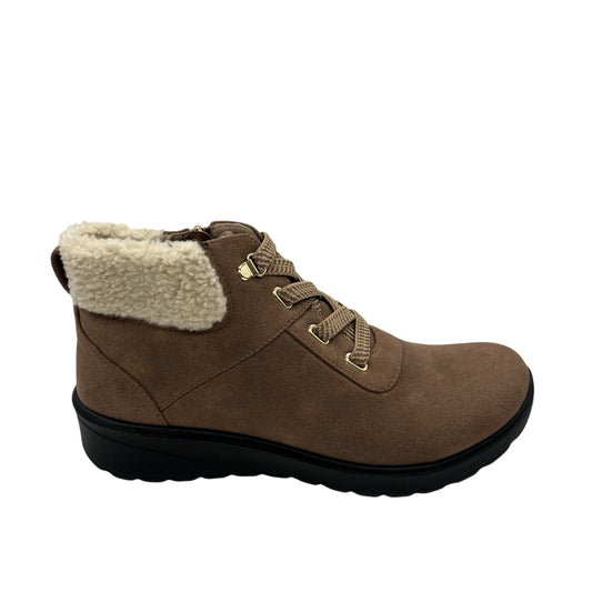 Boots Ankle Flats By Bzees In Brown, Size:9.5