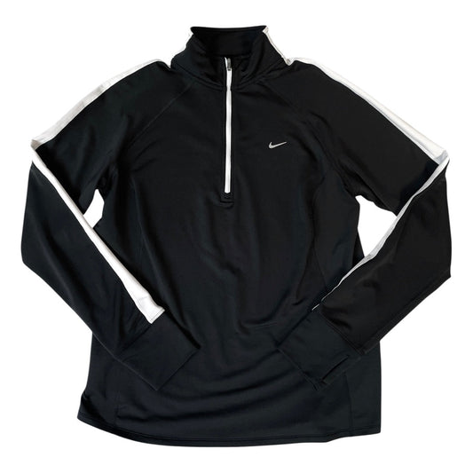 Athletic Top Ls Collar By Nike In Black, Size:Xl
