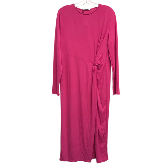 Dress Casual Maxi By Zara In Pink, Size:L